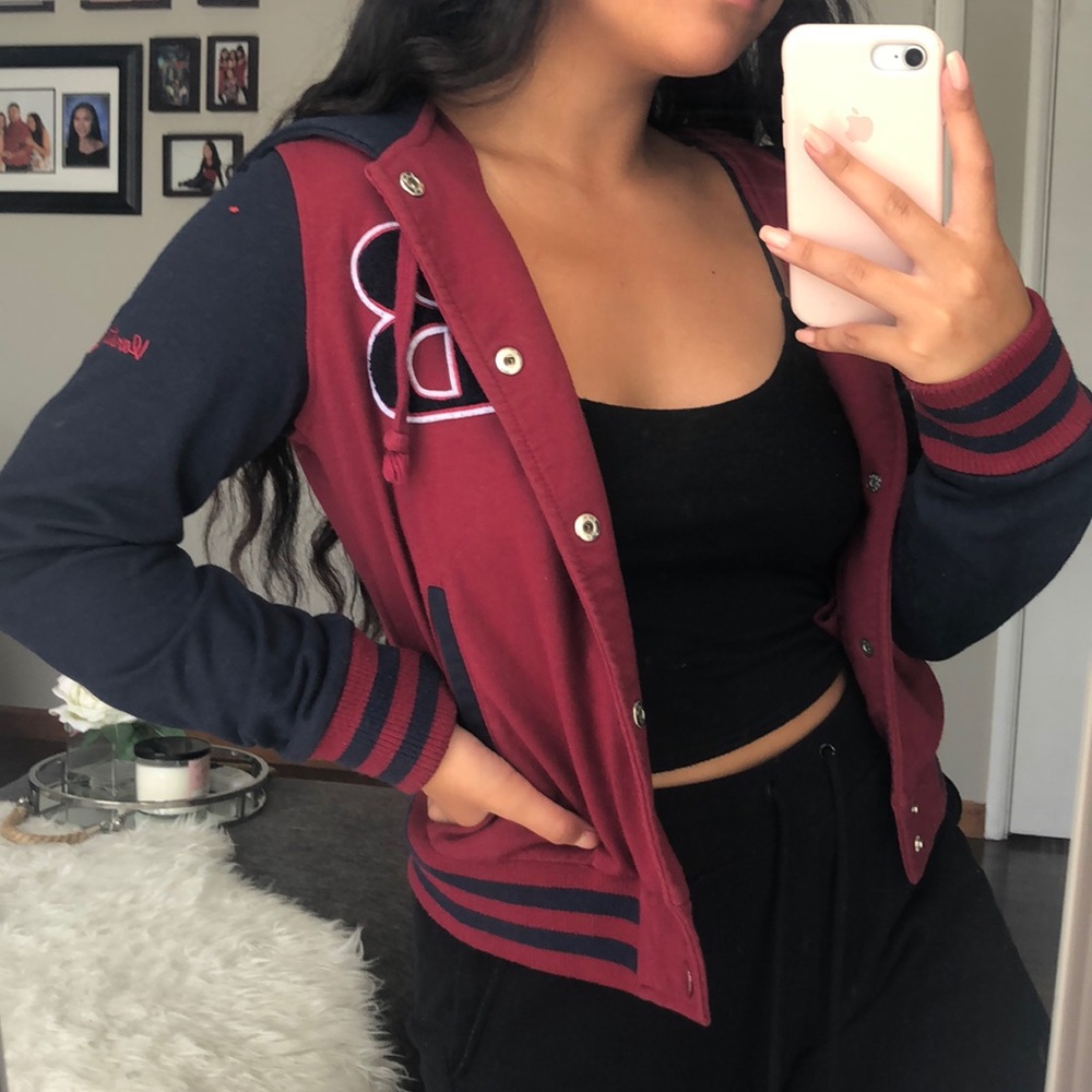 Navy Maroon Varsity Jacket